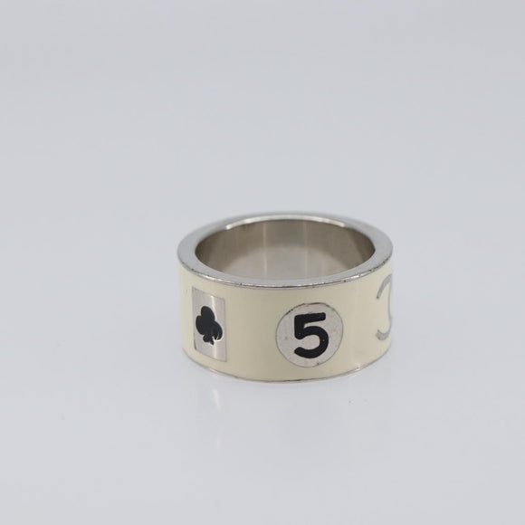 CHANEL Las Vegas Exclusive Playing Cards Casino Ring metal Silver Auth 205481M