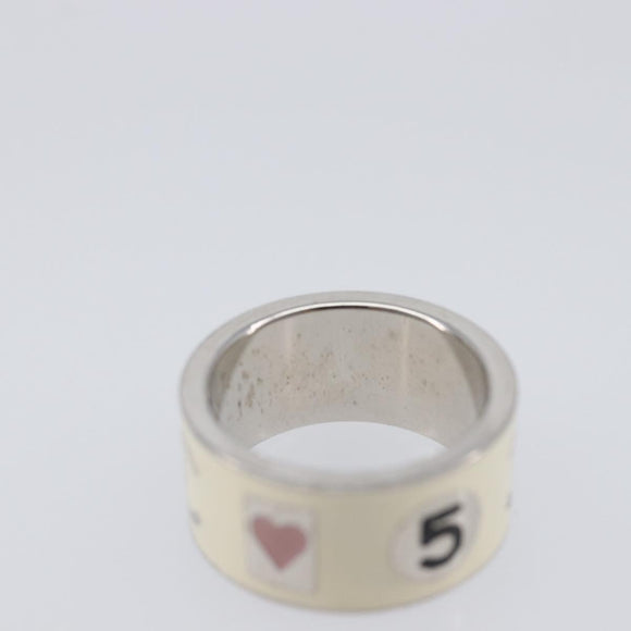 CHANEL Las Vegas Exclusive Playing Cards Casino Ring metal Silver Auth 205481M