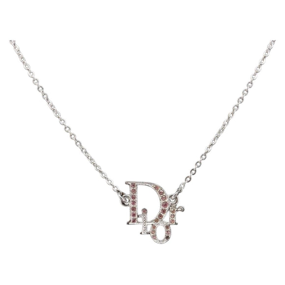Christian Dior Necklace metal Silver Auth 205482M