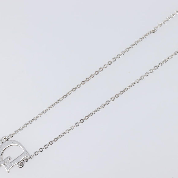 Christian Dior Necklace metal Silver Auth 205482M