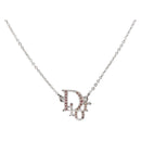 Christian Dior Necklace metal Silver Auth 205482M-1