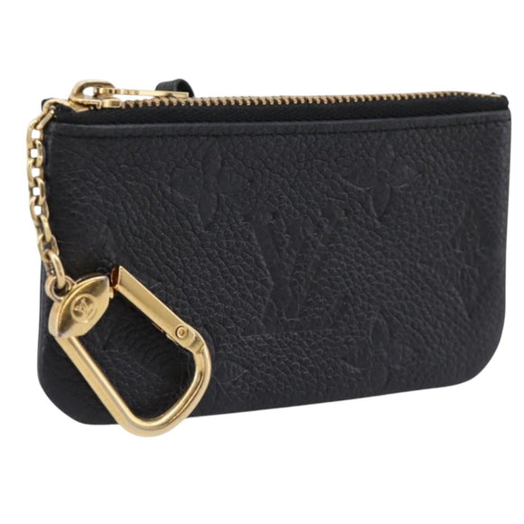 LOUIS VUITTON Empreinte Pochette Cles Coin Purse Black M28796 LV Auth 205483M