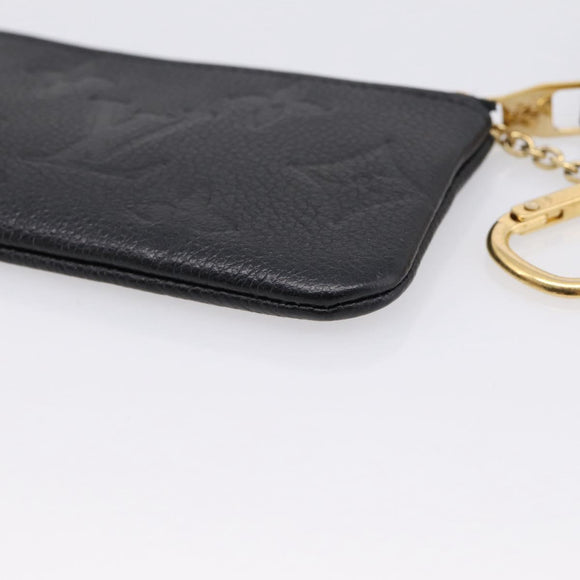 LOUIS VUITTON Empreinte Pochette Cles Coin Purse Black M28796 LV Auth 205483M