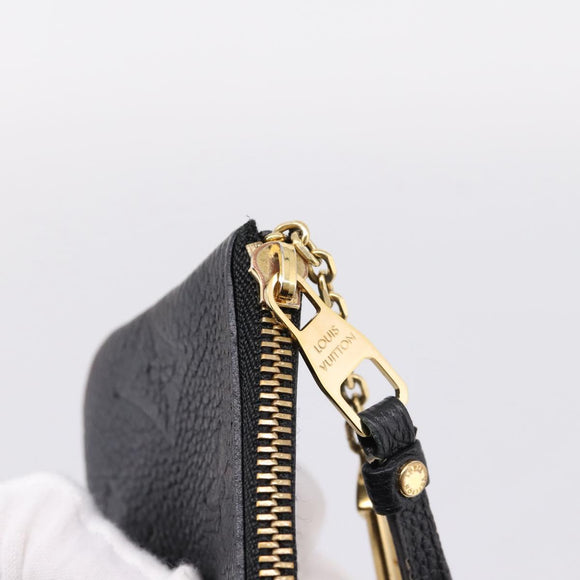 LOUIS VUITTON Empreinte Pochette Cles Coin Purse Black M28796 LV Auth 205483M