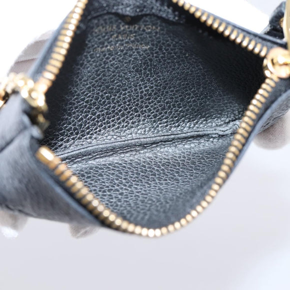 LOUIS VUITTON Empreinte Pochette Cles Coin Purse Black M28796 LV Auth 205483M