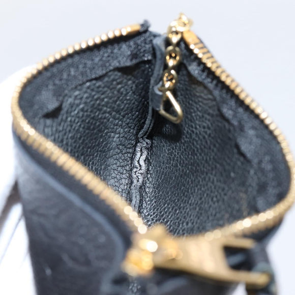 LOUIS VUITTON Empreinte Pochette Cles Coin Purse Black M28796 LV Auth 205483M