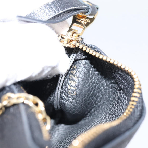LOUIS VUITTON Empreinte Pochette Cles Coin Purse Black M28796 LV Auth 205483M