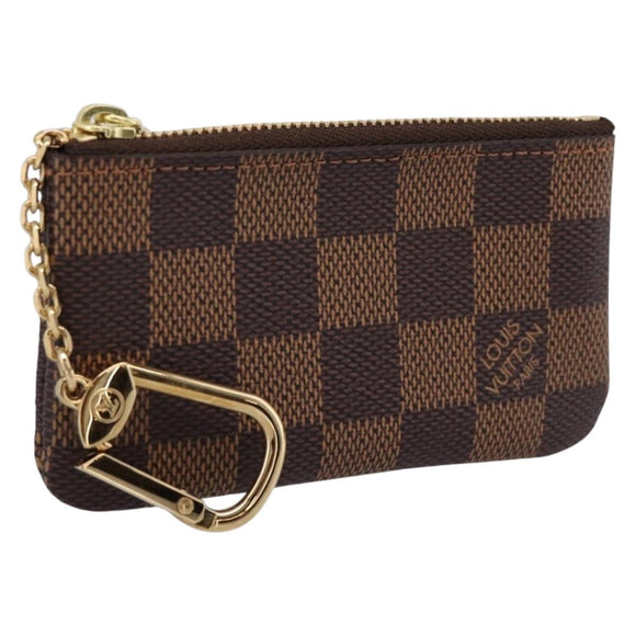 LOUIS VUITTON Damier Ebene Pochette Cles Coin Purse N62658 LV Auth 205484M