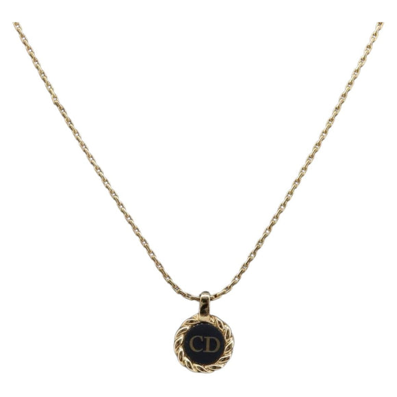 Christian Dior Necklace metal Gold Auth 205485