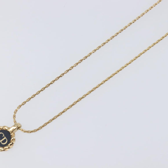 Christian Dior Necklace metal Gold Auth 205485