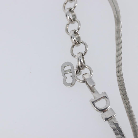 Christian Dior Necklace metal Silver Auth 205487M