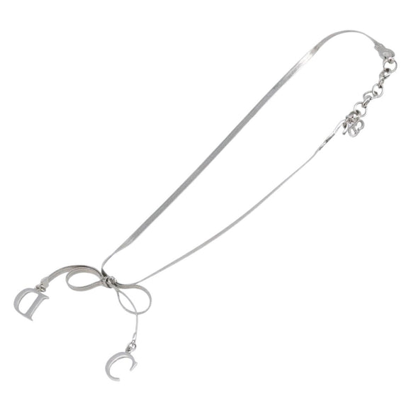 Christian Dior Necklace metal Silver Auth 205487M