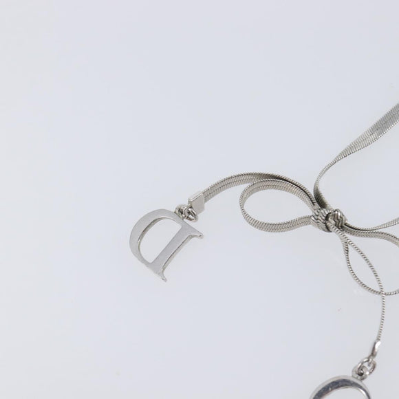 Christian Dior Necklace metal Silver Auth 205487M