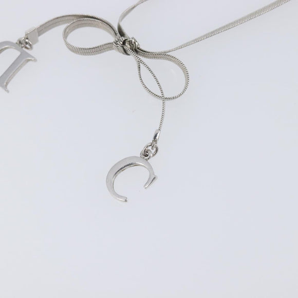 Christian Dior Necklace metal Silver Auth 205487M