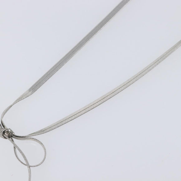Christian Dior Necklace metal Silver Auth 205487M