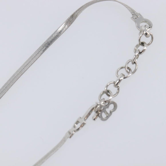 Christian Dior Necklace metal Silver Auth 205487M