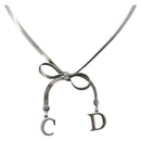 Christian Dior Necklace metal Silver Auth 205487M-1