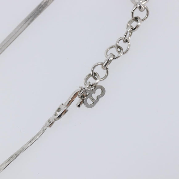 Christian Dior Necklace metal Silver Auth 205487M