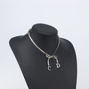 Christian Dior Necklace metal Silver Auth 205487M-22