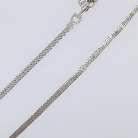 Christian Dior Necklace metal Silver Auth 205487M