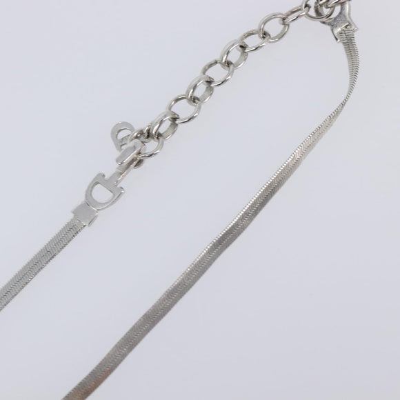 Christian Dior Necklace metal Silver Auth 205487M