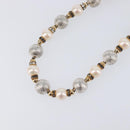 Christian Dior Pearl Necklace metal White Gold Auth 205488M-11