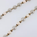 Christian Dior Pearl Necklace metal White Gold Auth 205488M-12