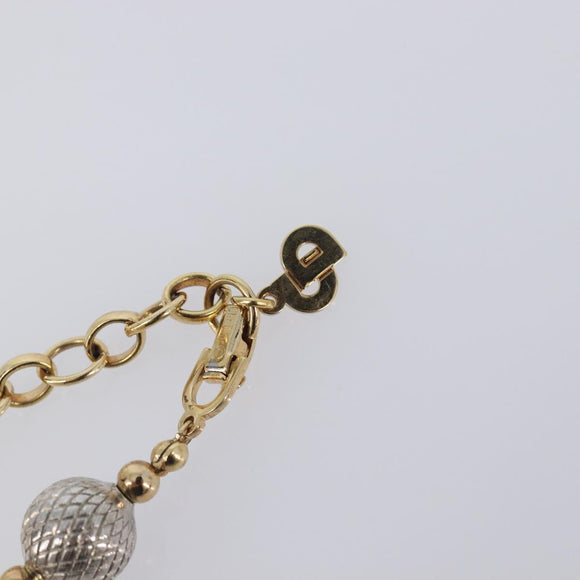 Christian Dior Pearl Necklace metal White Gold Auth 205488M