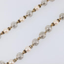 Christian Dior Pearl Necklace metal White Gold Auth 205488M-4