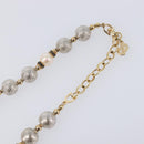 Christian Dior Pearl Necklace metal White Gold Auth 205488M-6