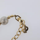 Christian Dior Pearl Necklace metal White Gold Auth 205488M-8