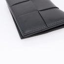 Bottega Veneta MAXI INTRECCIATO Flap Cassette Case Leather Black Auth 205489M-15