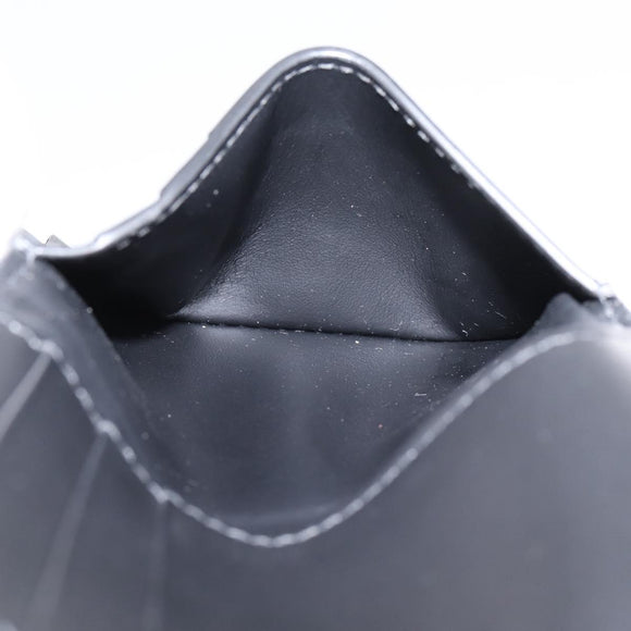 Bottega Veneta MAXI INTRECCIATO Flap Cassette Case Leather Black Auth 205489M