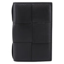 Bottega Veneta MAXI INTRECCIATO Flap Cassette Case Leather Black Auth 205489M-13