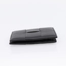 Bottega Veneta MAXI INTRECCIATO Flap Cassette Case Leather Black Auth 205489M-3