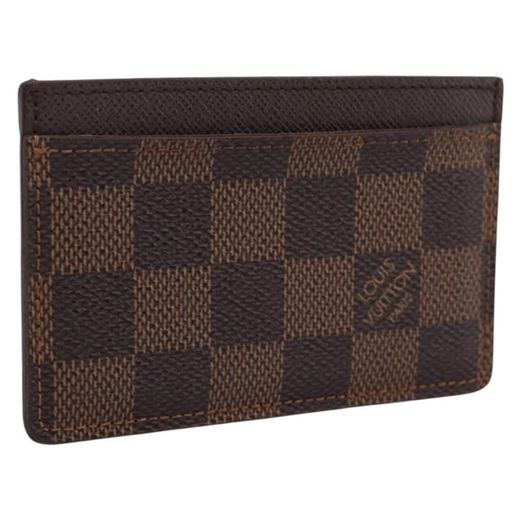 LOUIS VUITTON Damier Ebene Porte Cartes  Simple Card Case N61722 LV Auth 205490M
