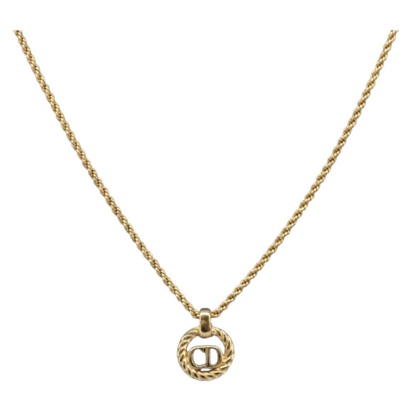 Christian Dior Necklace metal Gold Auth 205492