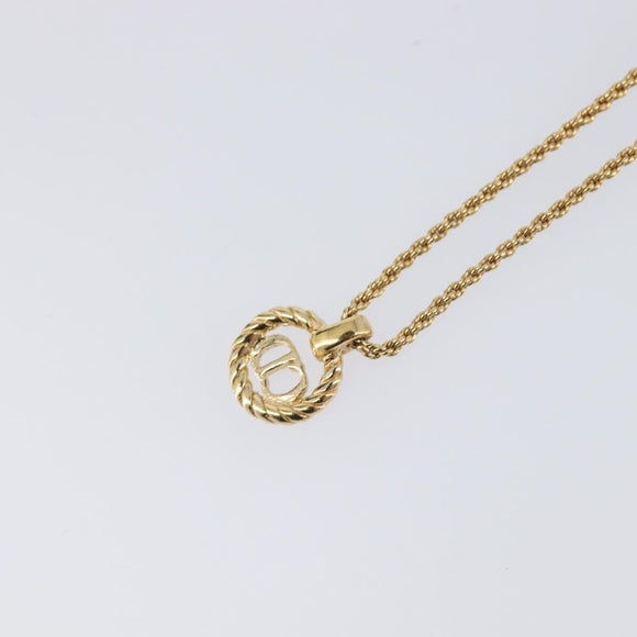 Christian Dior Necklace metal Gold Auth 205492
