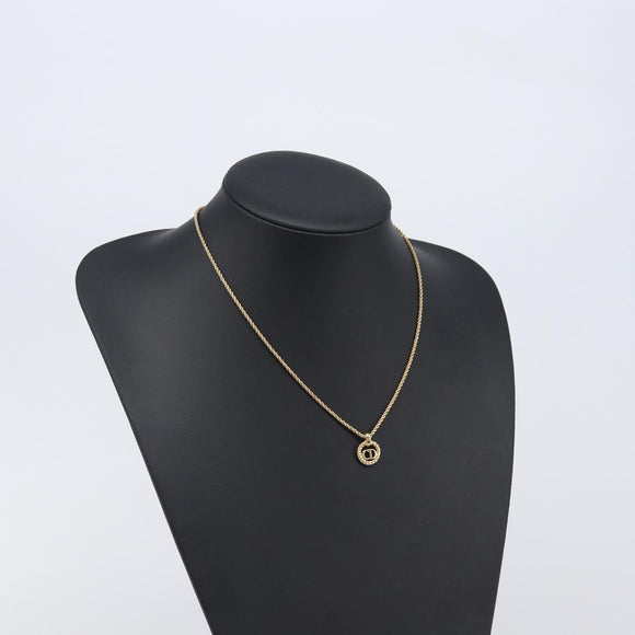 Christian Dior Necklace metal Gold Auth 205492