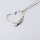 Tiffany & Co. Open Heart Necklace Ag925 Silver Auth 205493M-12
