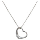 Tiffany & Co. Open Heart Necklace Ag925 Silver Auth 205493M-1