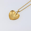 SAINT LAURENT Heart Motif Necklace metal Gold Auth 205495M-10