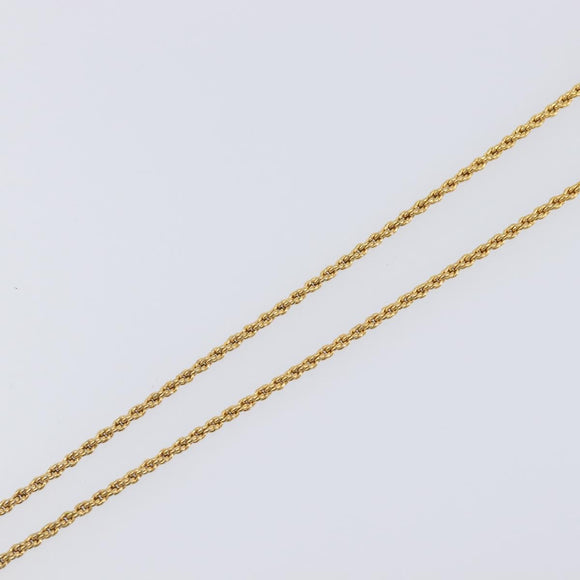 SAINT LAURENT Heart Motif Necklace metal Gold Auth 205495M