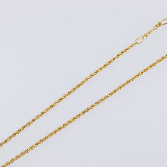 SAINT LAURENT Heart Motif Necklace metal Gold Auth 205495M