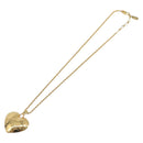 SAINT LAURENT Heart Motif Necklace metal Gold Auth 205495M-2