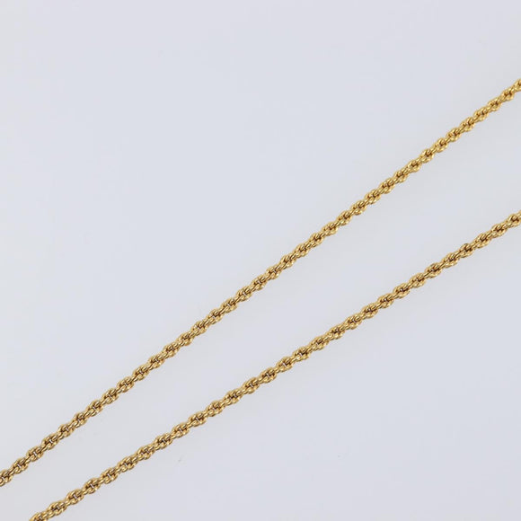 SAINT LAURENT Heart Motif Necklace metal Gold Auth 205495M