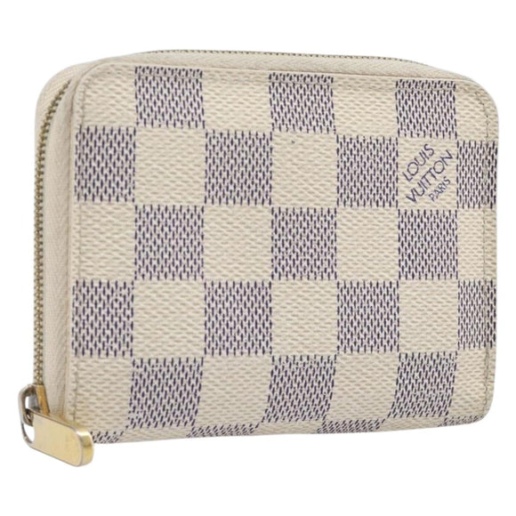 LOUIS VUITTON Damier Azur Zippy Coin Purse N60138 LV Auth 205497A