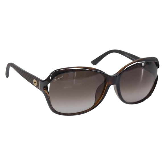 GUCCI Sunglasses plastic Brown Auth 205498M