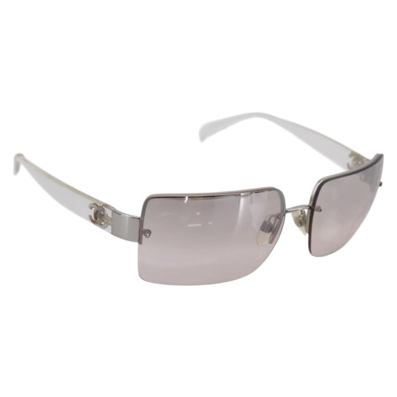 CHANEL Rimless Sunglasses plastic Clear CC Auth 205500M