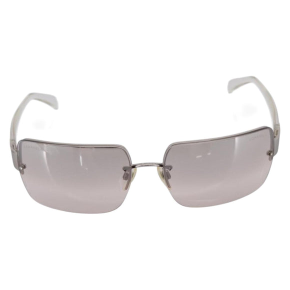 CHANEL Rimless Sunglasses plastic Clear CC Auth 205500M